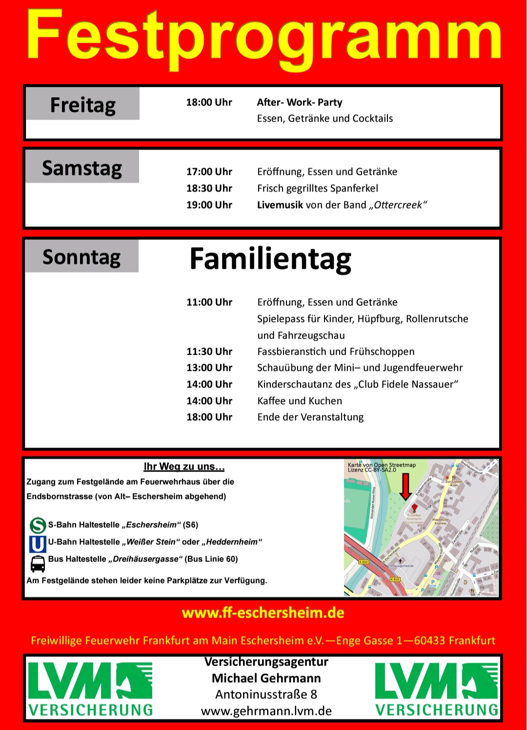 FF Eschersheim Programm Mühlenfest 2024